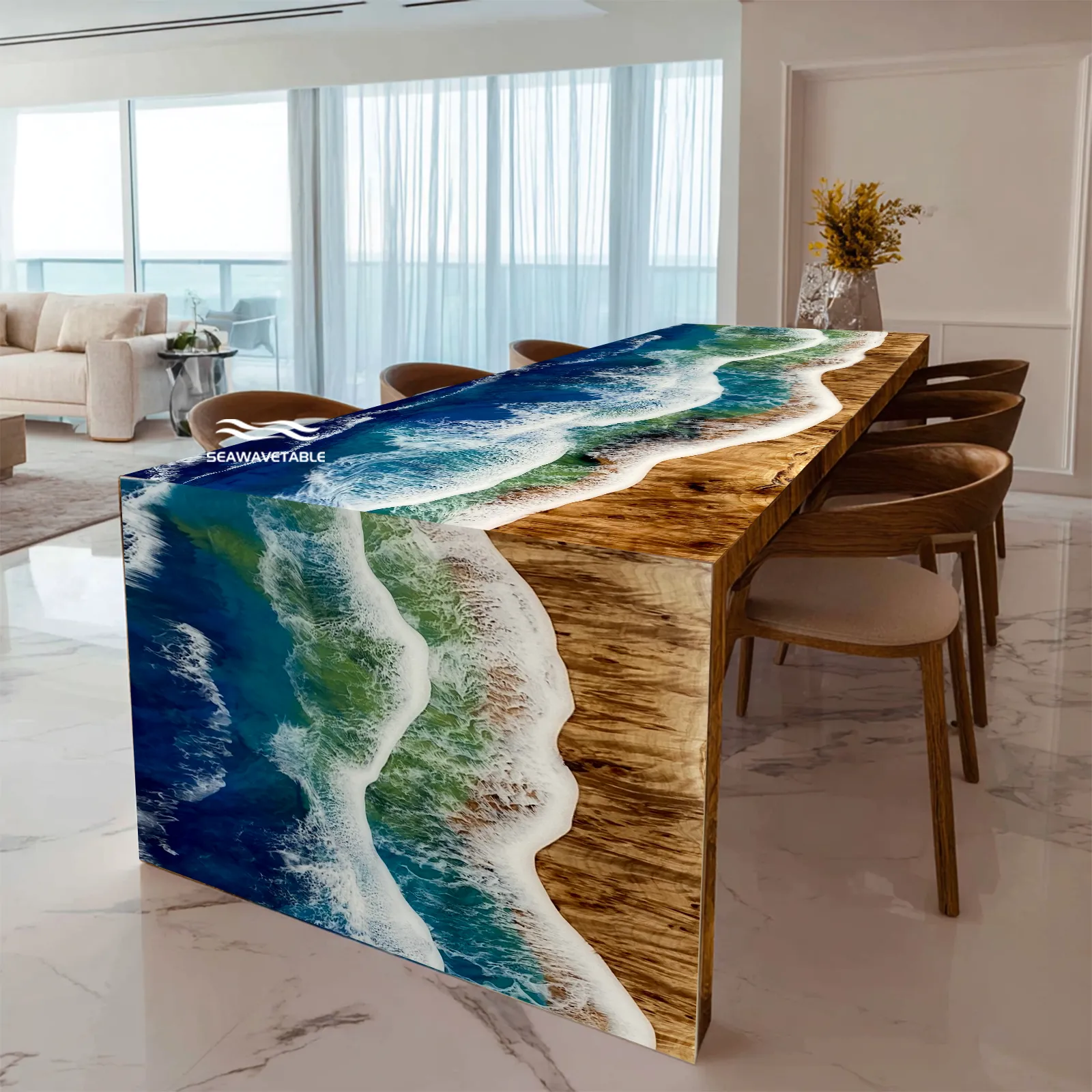 Custom Epoxy Resin Kitchen Countertops